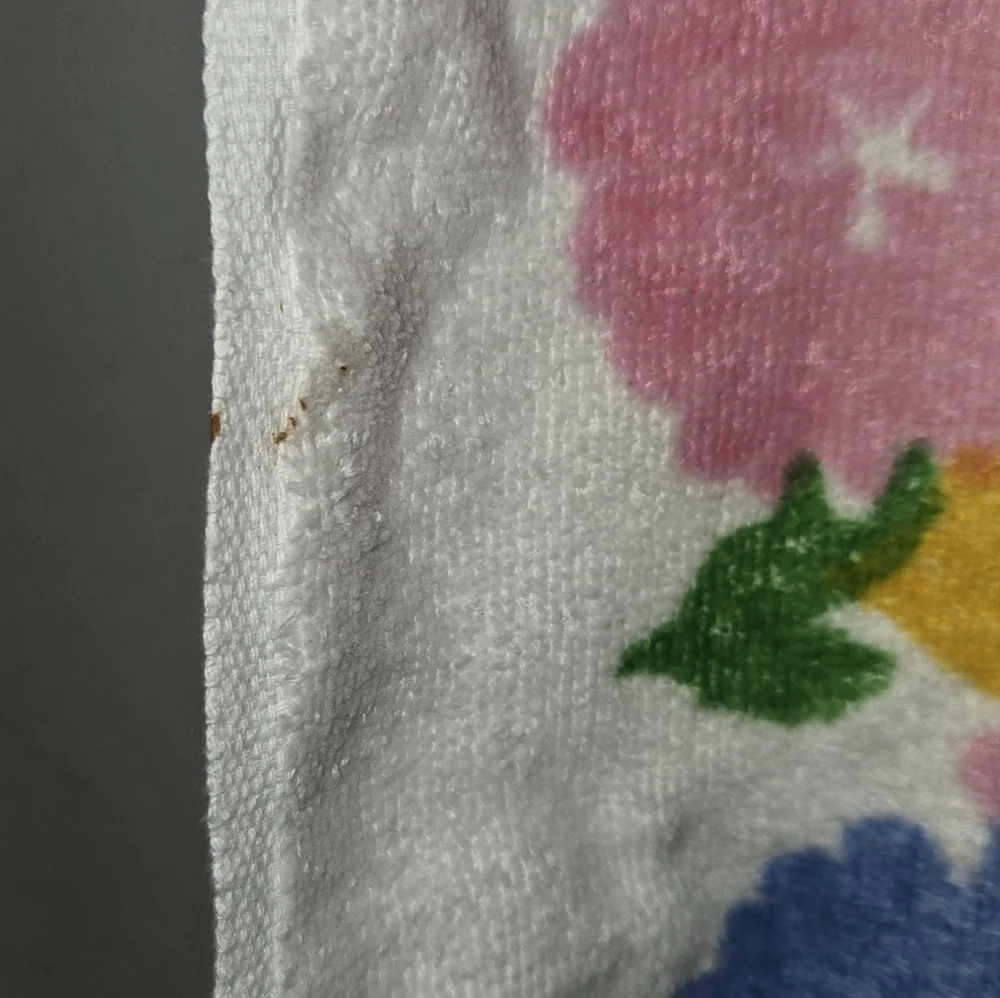 Vintage Flower Power Bath Towel